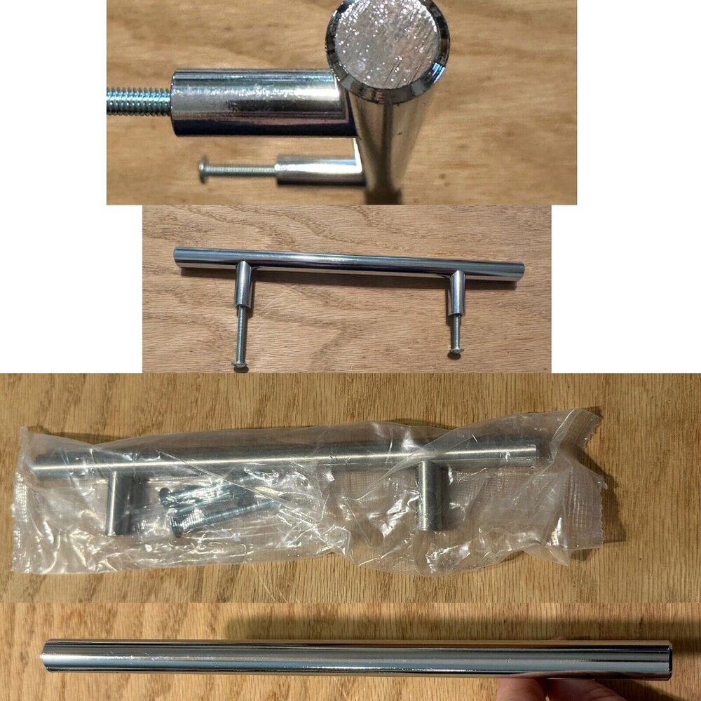 Stainless Steel T Bar Pull Knob Handle Cabinet Door Kitchen Drawer  Restoration
